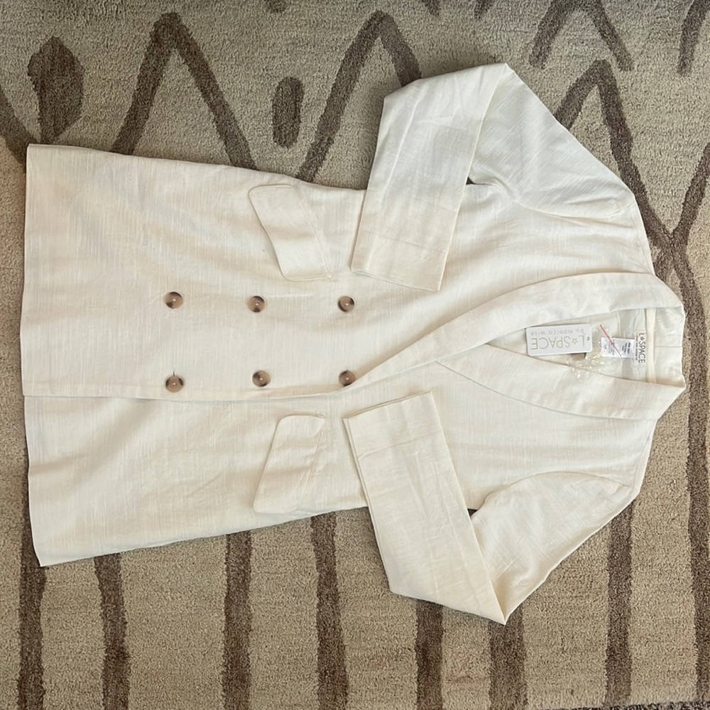 NWT- LSPACE linen blazer dress sz small